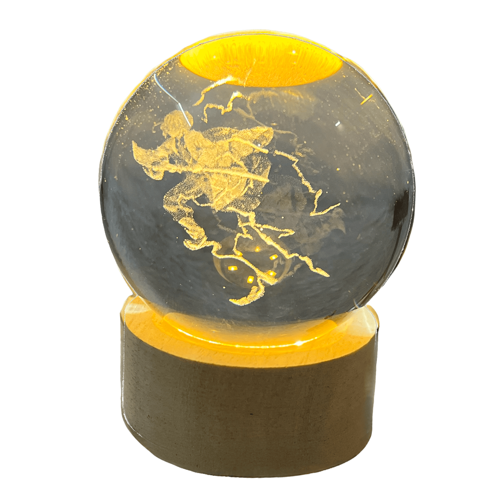 Demon Slayer Zenitsu Lamp – Crystal Ball Anime Decor Light
