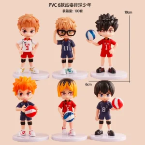 Haikyuu Chibi Volleyball Team Set of 6 Haikyu Action Figures