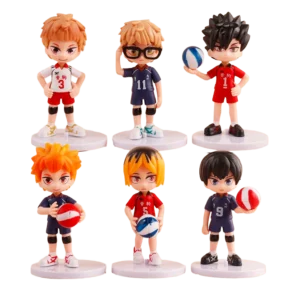 Haikyuu Chibi Volleyball Team Set of 6 Haikyu Action Figures