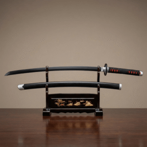 Demon Slayer Katana – Tanjiro Black Blade Sword Replica