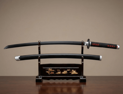 Demon Slayer Katana – Tanjiro Black Blade Sword Replica