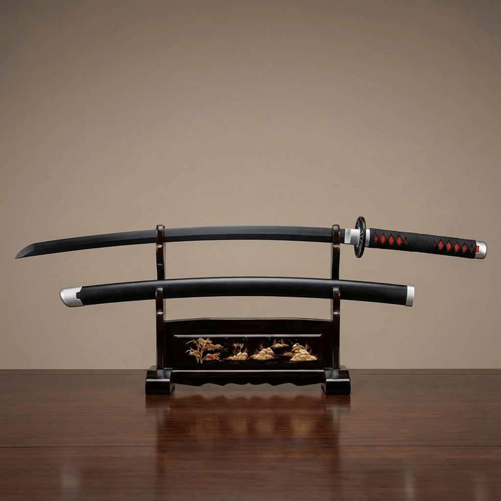Demon Slayer Katana – Tanjiro Black Blade Sword Replica