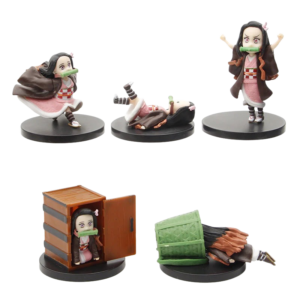Nezuko Figures – Playing, Running & Cute Poses Set of 5