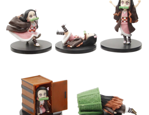 Nezuko Figures – Playing, Running & Cute Poses Set of 5