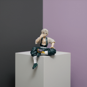 Demon Slayer Action Figure – Sanemi Shinazugawa Sitting Pose Collectible