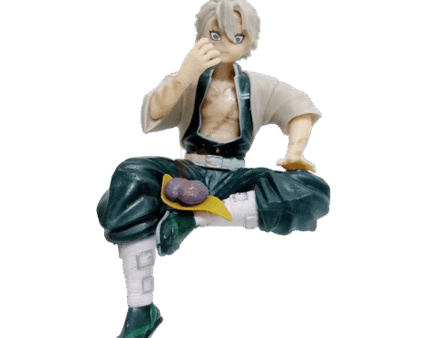 Demon Slayer Action Figure – Sanemi Shinazugawa Sitting Pose Collectible