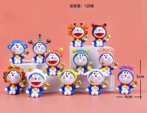 Doraemon Action Figures Set of 12 Mini Collectible Toys