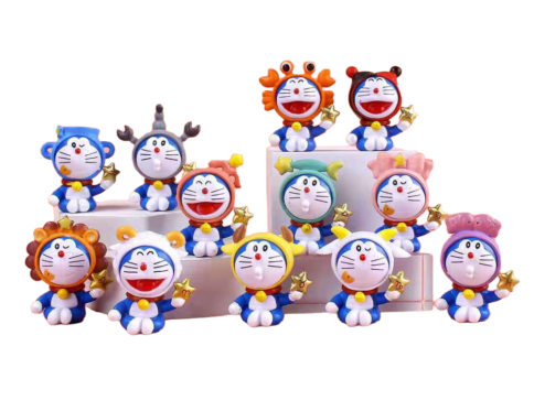 Doraemon Action Figures Set of 12 Mini Collectible Toys