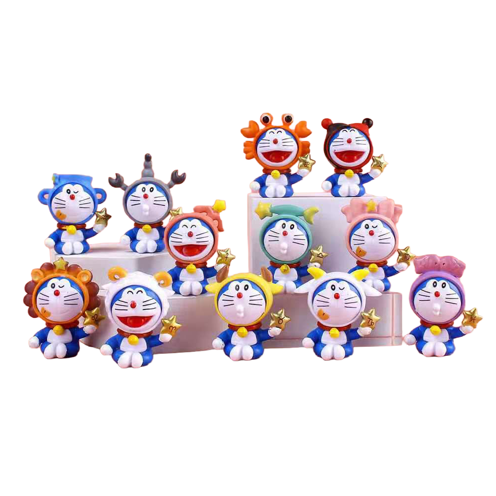 Doraemon Action Figures Set of 12 Mini Collectible Toys