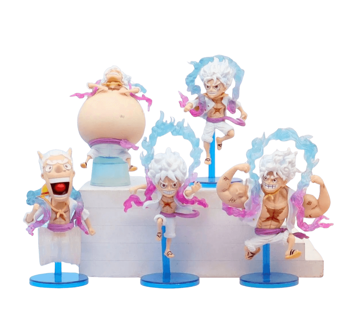 Luffy Action Figure – Gear 5 Luffy Set of 5 Anime Collectibles