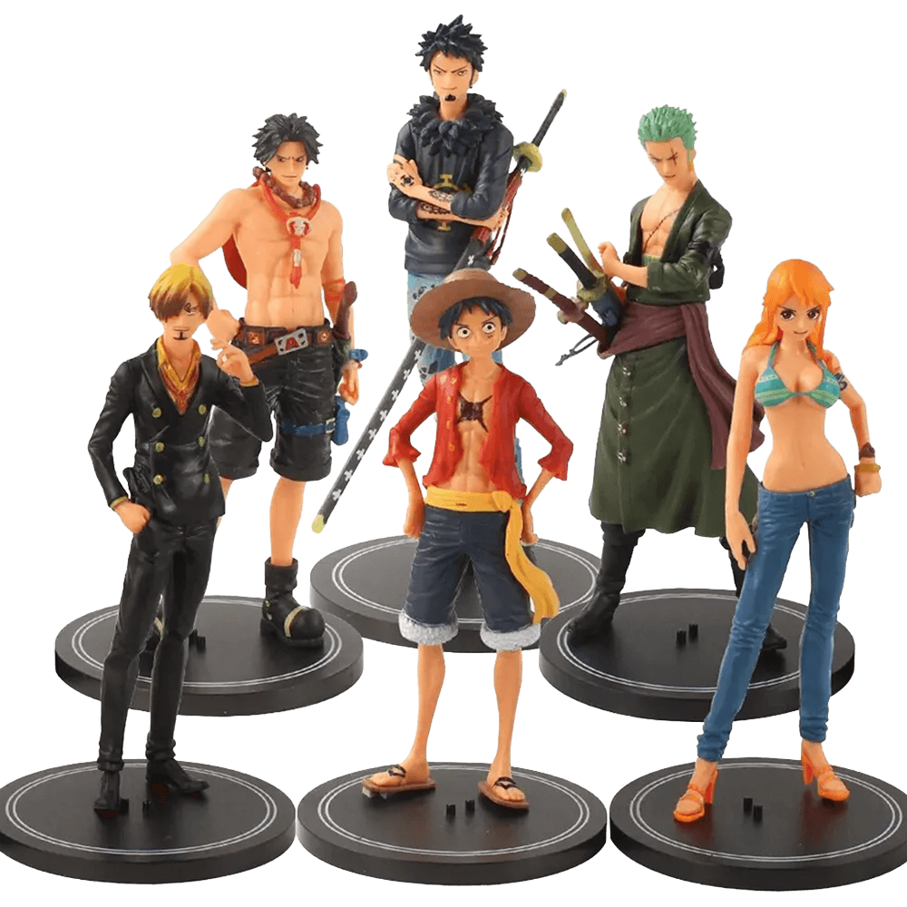 One Piece Action Figure Set – 6 Characters 18 cm Collectible Figures
