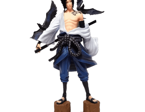 Sasuke Action Figure – Standing on Wood Naruto Anime Collectible